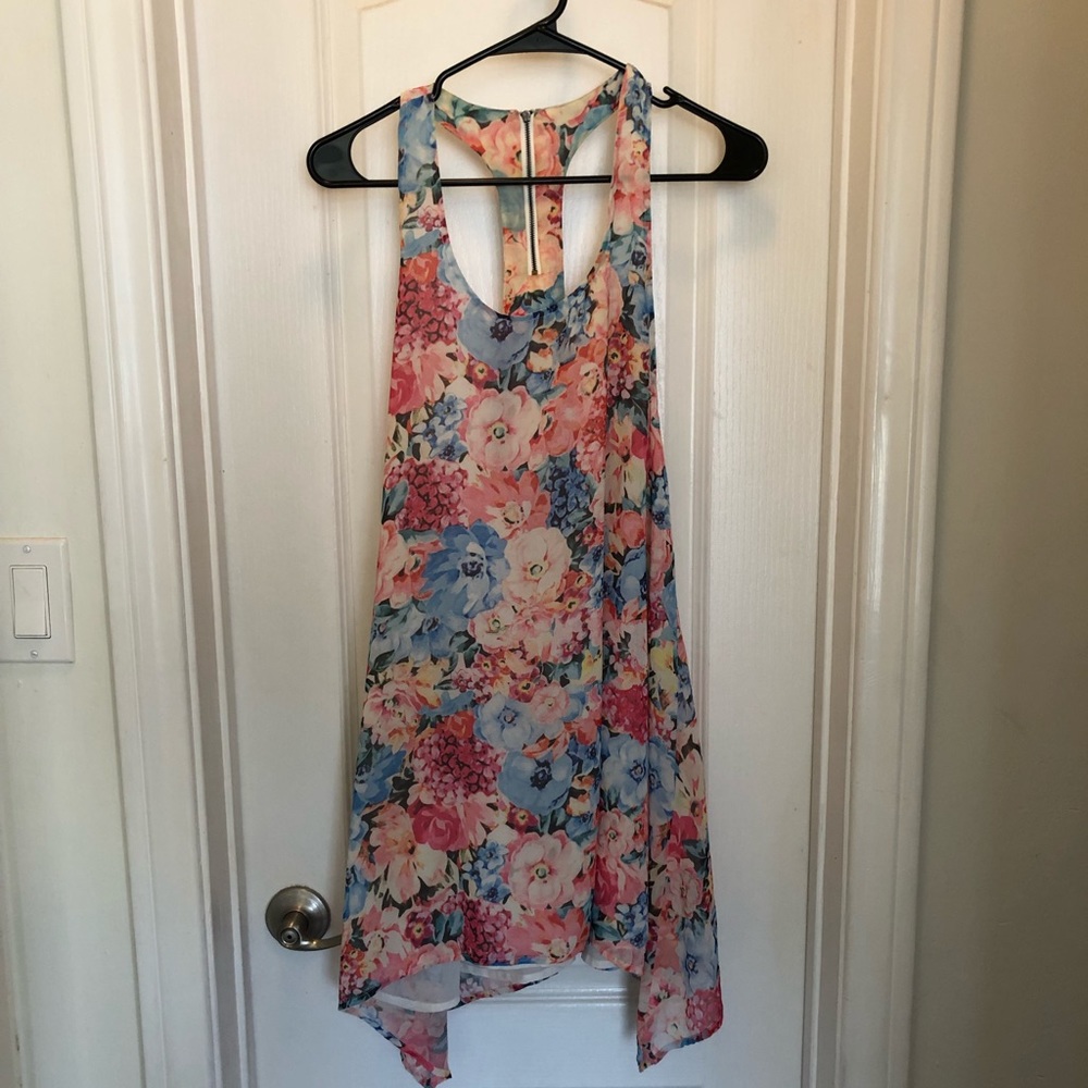 LF Millau floral chiffon dress